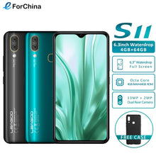 Load image into Gallery viewer, Leagoo S11 Smartphone Android 9.0 Mobile Phone 6.3&#39;&#39; Waterdrop Screen MT6762 Helio P22 Octa Core 4GB RAM 64GB ROM Face ID OTG