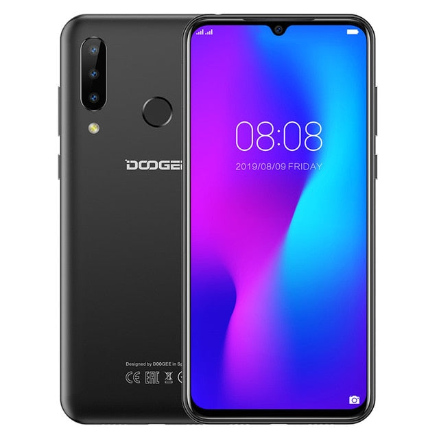 DOOGEE N20 N 20 6.3 Inch FHD+ Mobile Phone 4GB 64GB MT6763 Octa Core Cellphone 4350mAh 16MP+8MP+8MP Triple Camera 4G Smartphone