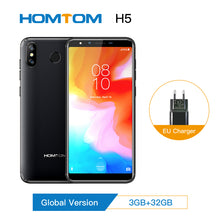 Load image into Gallery viewer, Original Global HOMTOM H5 3GB+32GB MT6739 Quad Core Mobile Phone 5.7&quot; GPS Fingerprint Face ID Android 8.14G FDD-LTE Smartphone